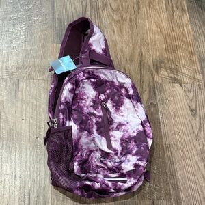 Eddie Bauer Stowaway Packable Sling Backpack Purple NWT